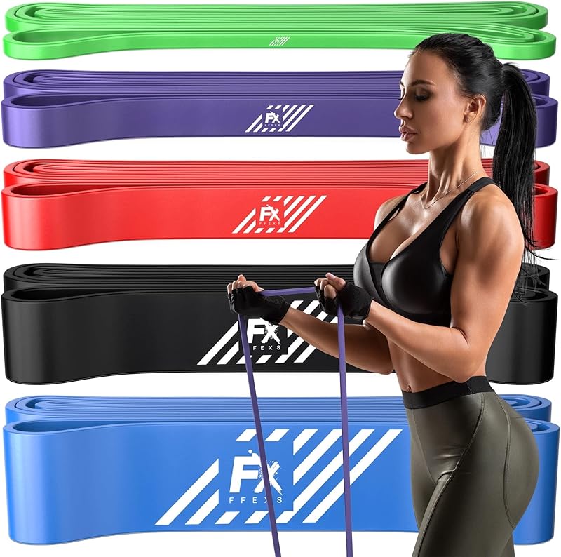 FX FFEXS Premium Resistance Bands Elastic Exercise Pull Up Chin Traction