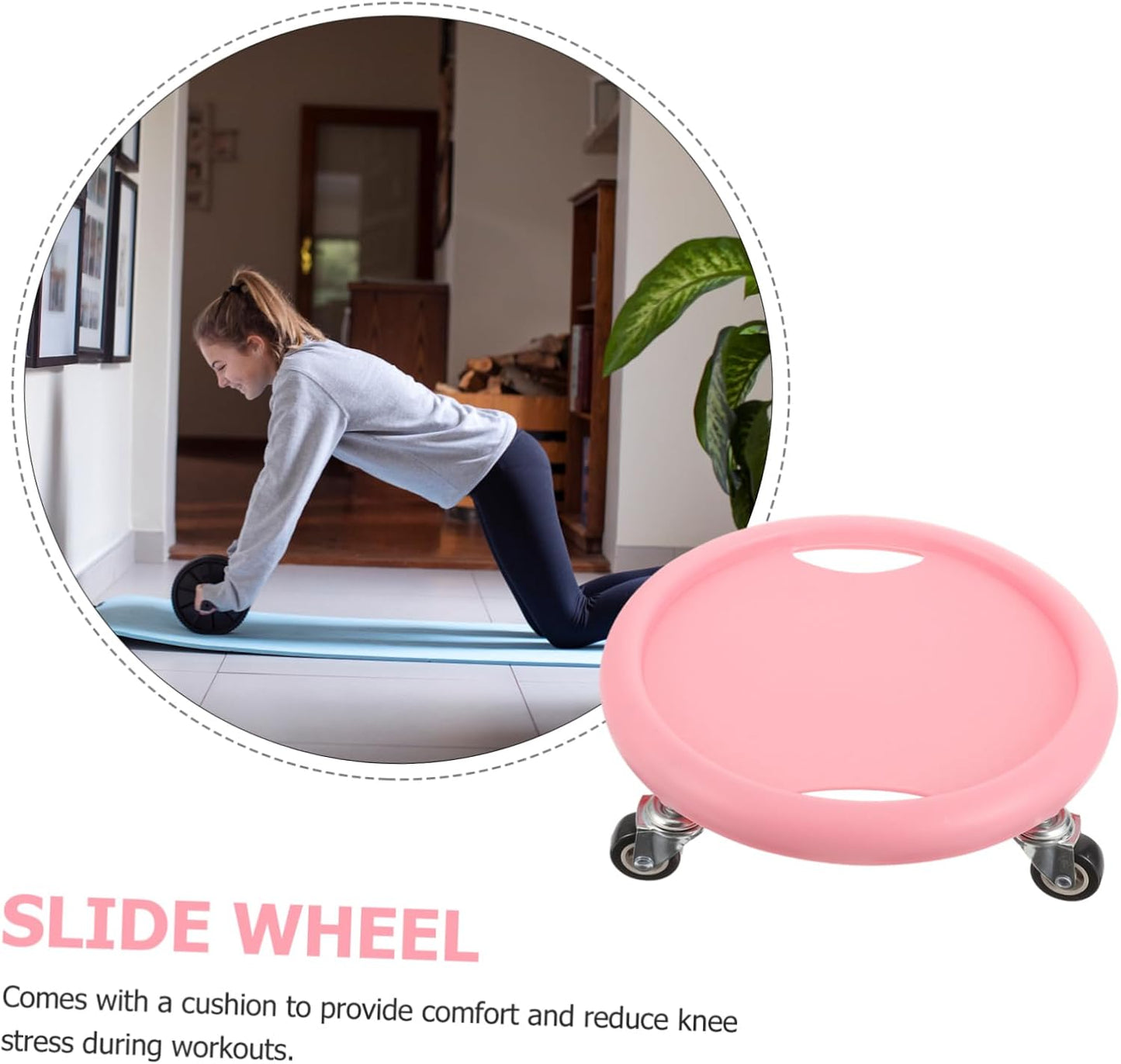 YARNOW Adjustable Dumbbell Slider Gym Equipment Slides Training Fitness Equipment Gym Set Abdominal Fitness Disc Abdominal Fitness Disc PP Pink