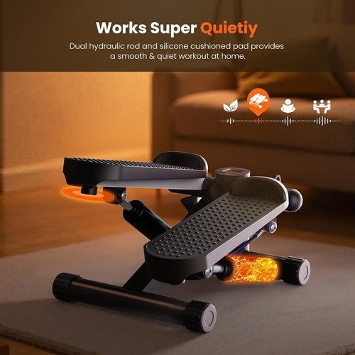 Mini Stair Steppers with Resistance Bands for Exercise at Home, Portable Exercis