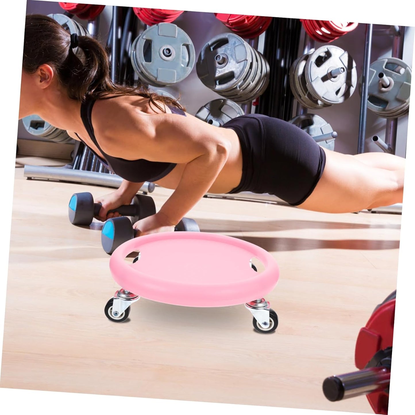 YARNOW Adjustable Dumbbell Slider Gym Equipment Slides Training Fitness Equipment Gym Set Abdominal Fitness Disc Abdominal Fitness Disc PP Pink