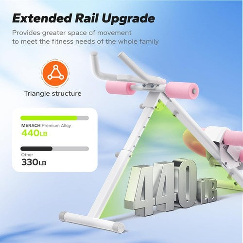 Ab Machine, Ab Workout Equipment, Adjustable Ab Trainer Machine for Abs Workout