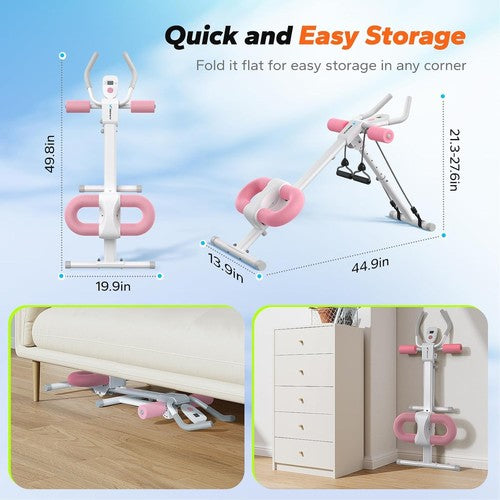 Ab Machine, Ab Workout Equipment, Adjustable Ab Trainer Machine for Abs Workout