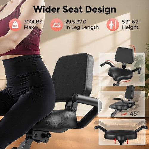 Folding Exercise Bike 5 in 1 Stationary Bikes for Home 6.6 LBS Flywheel 330LB Ca