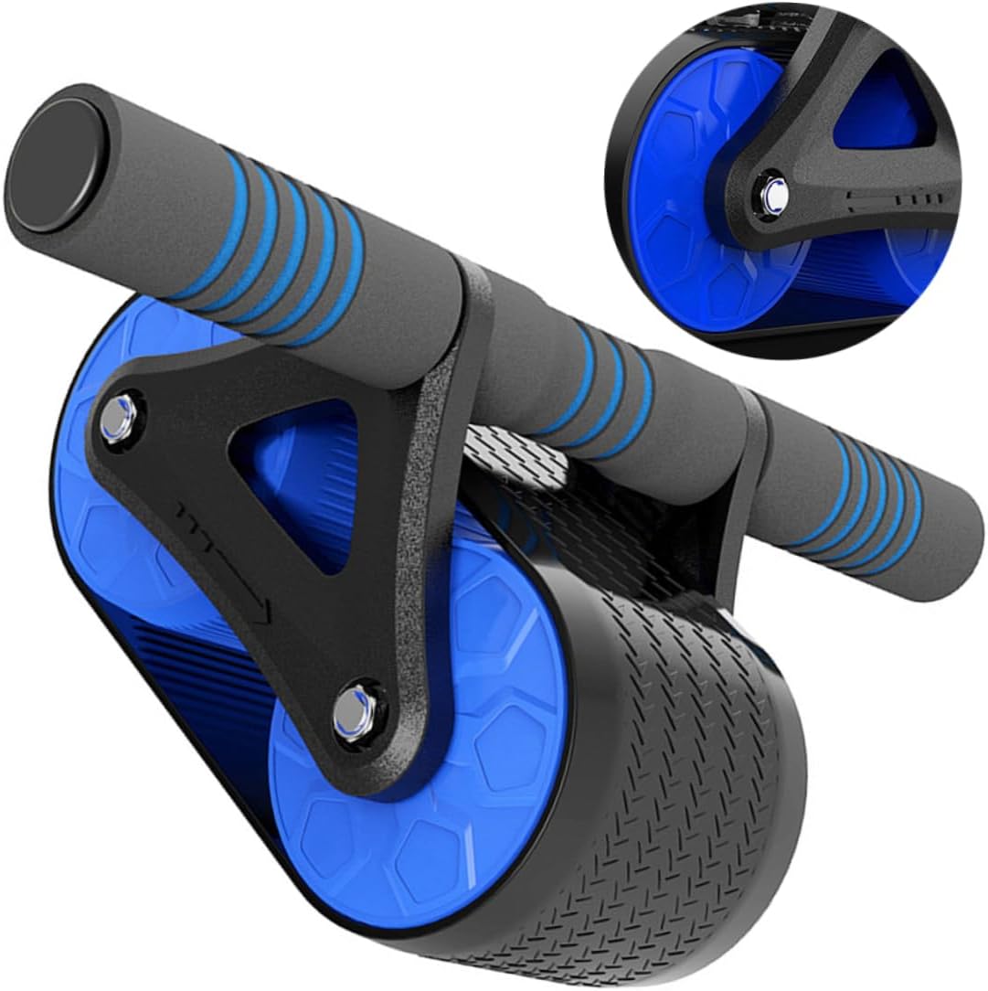 HEMOTON 1 Pièce appareil de fitness gym set fitness materiel roue abdominale rouleau ab entraînements de base un B rouleau d'entraînement pour l'abdomen rouleau d'exercice abdominal Blue