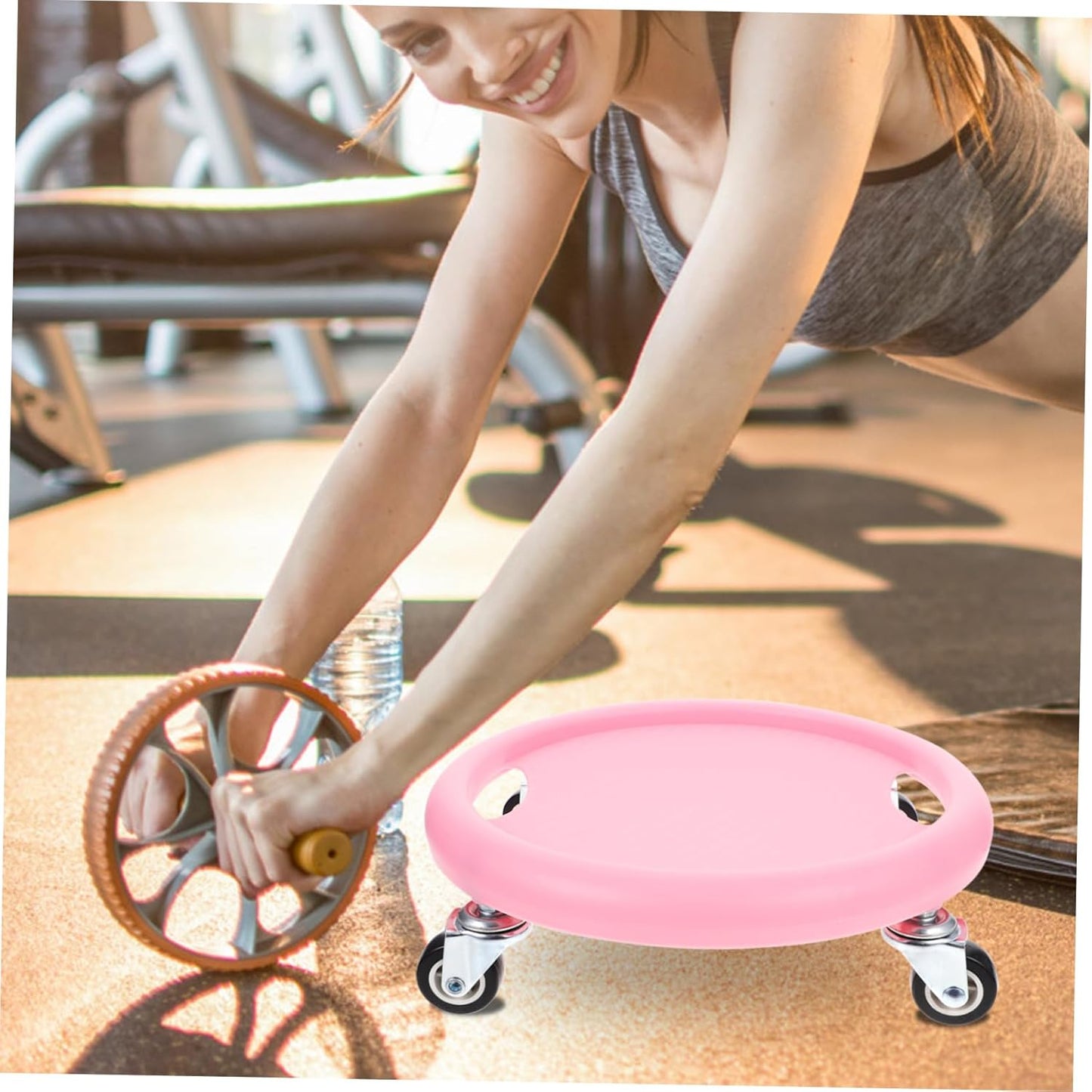 YARNOW Adjustable Dumbbell Slider Gym Equipment Slides Training Fitness Equipment Gym Set Abdominal Fitness Disc Abdominal Fitness Disc PP Pink