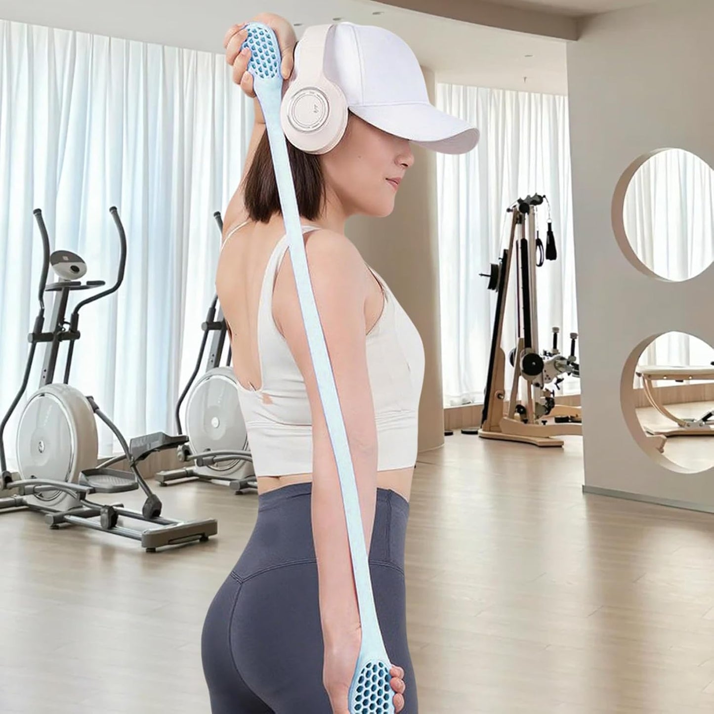 Bande de résistance au fitness - Traineur de force de poignée 2 en 1 | Corde à traction ergonomique, entraînement arrière et bras, matériel durable, yoga, gymnase à domicile, garçons des athlètes, équ