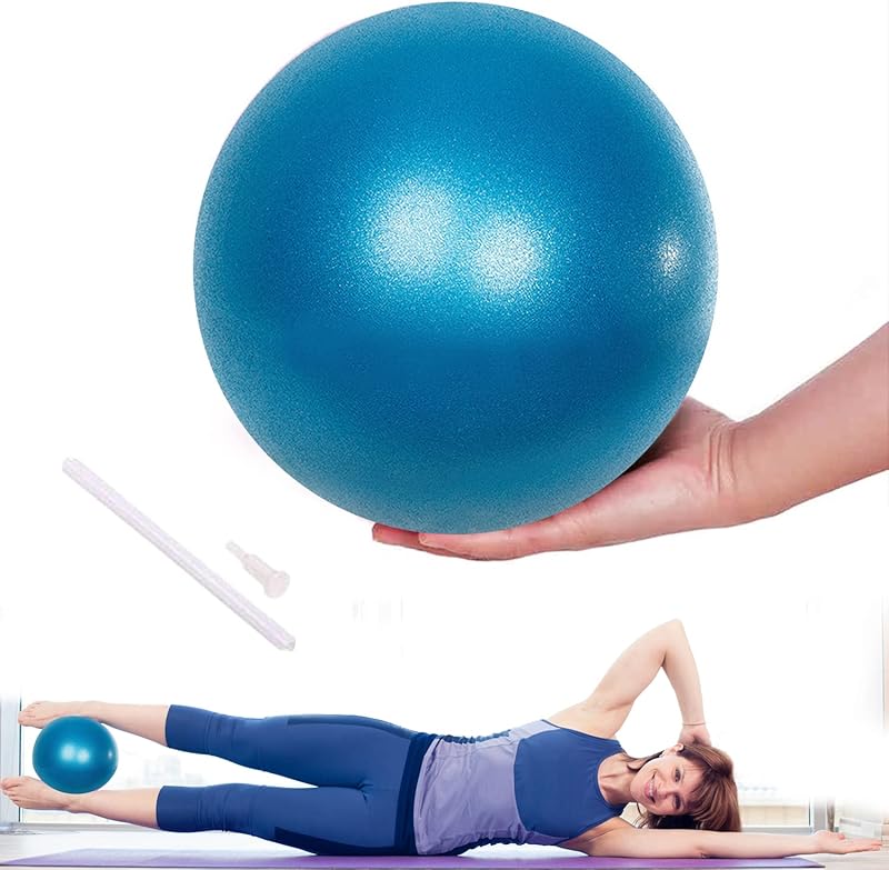 Lanjue Pilates Gymnastics Ball, Yoga Ball Anti-Slip Anti-Burst Fitness Balls Yoga Ball Balance Sport Ball for 25 cm Abdominal and Shoulder Training, Balance, Sport, Pilates