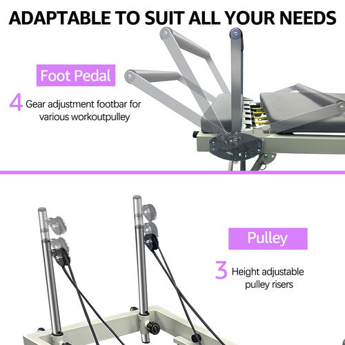 Pilates Reformer Foldable Reformer Pilates Machine & Equipment for Home Use