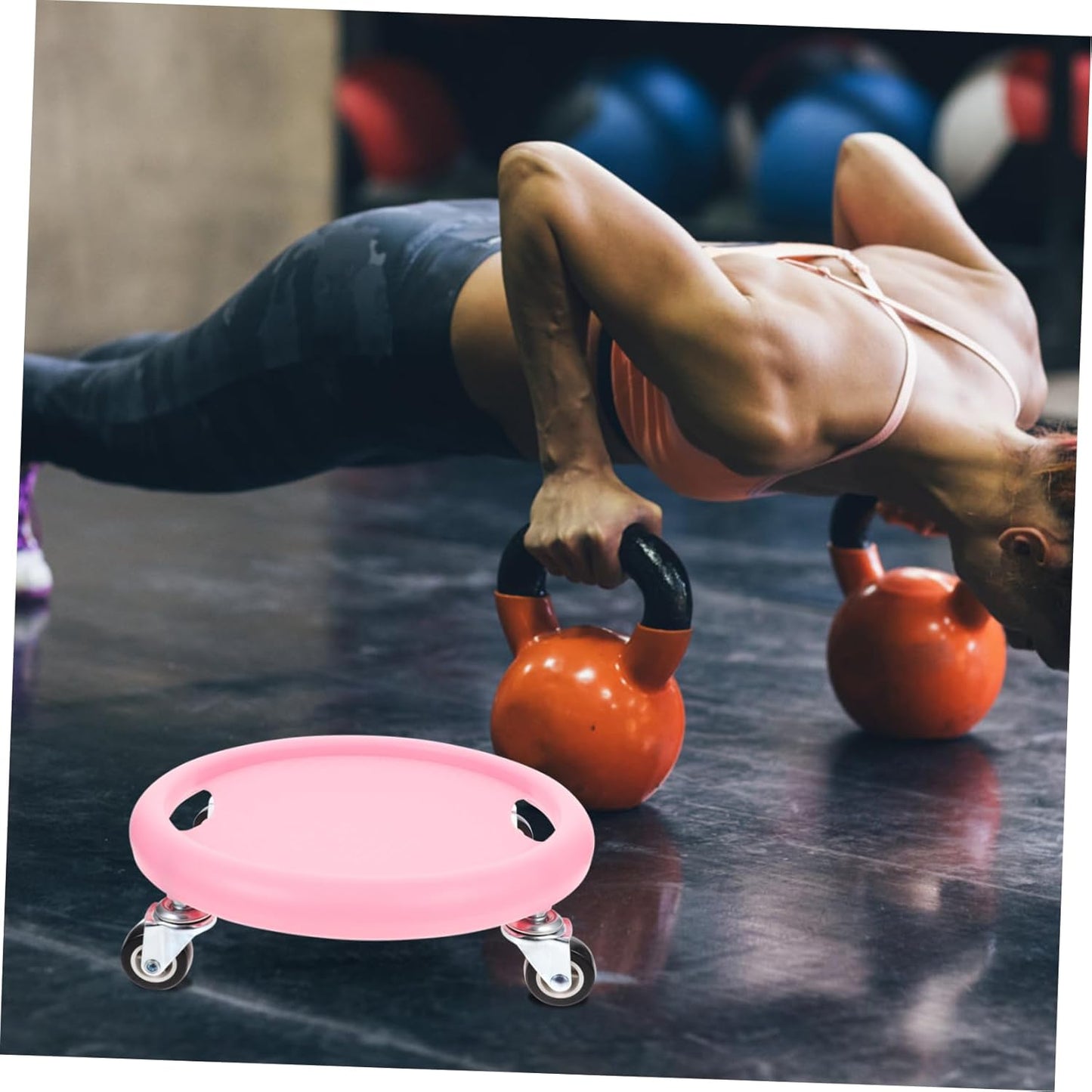 YARNOW Adjustable Dumbbell Slider Gym Equipment Slides Training Fitness Equipment Gym Set Abdominal Fitness Disc Abdominal Fitness Disc PP Pink