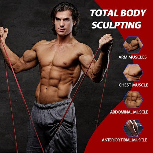 Resistance Bands Set for Pull-Up Assistance & Full-Body Training, Multi-Level Ex
