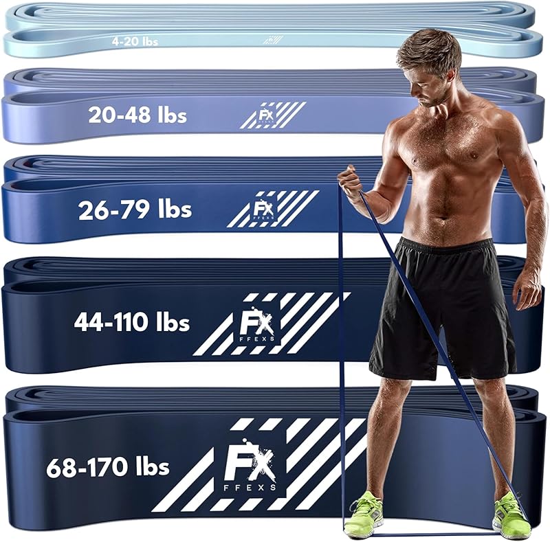 FX FFEXS Premium Resistance Bands Elastic Exercise Pull Up Chin Traction