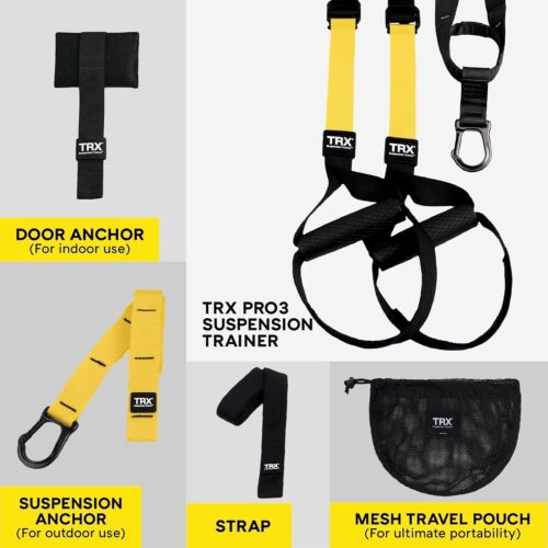 TRX PRO 3 Suspension Trainer Home Gym Workout Equipment Resistance Straps
