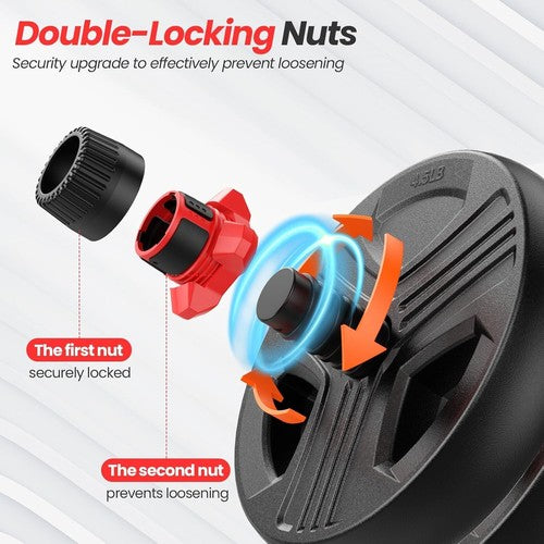 Adjustable Dumbbells 20lbs Set 10lb each with Connector 4 in 1 Dumbbells Set