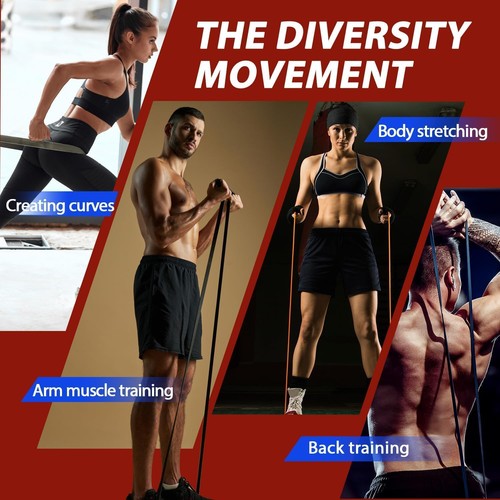 Resistance Bands Set for Pull-Up Assistance & Full-Body Training, Multi-Level Ex