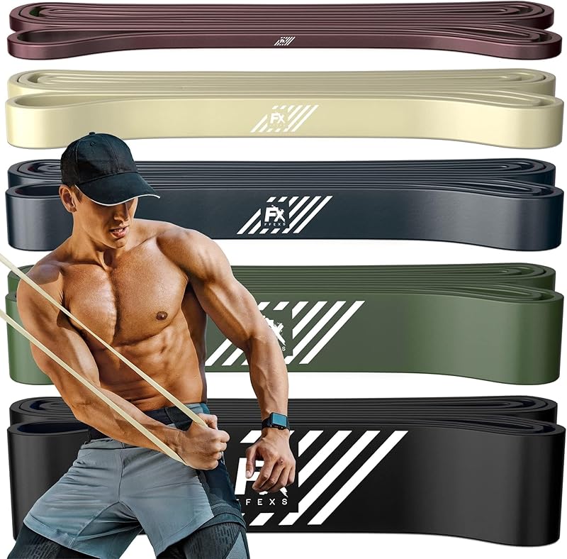 FX FFEXS Premium Resistance Bands Elastic Exercise Pull Up Chin Traction