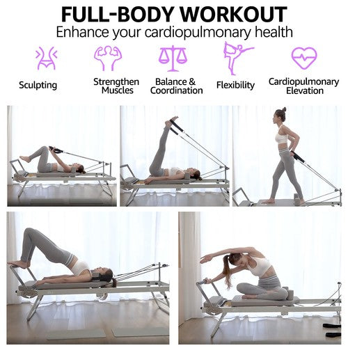 Pilates Reformer Foldable Reformer Pilates Machine & Equipment for Home Use