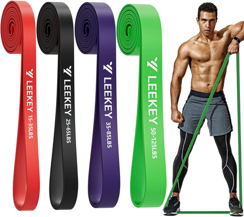 Resistance Bands Set for Pull-Up Assistance & Full-Body Training, Multi-Level Ex