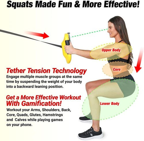 STEALTH Squat Full Body Workout Trainer With Straps Home Fitness Equipment