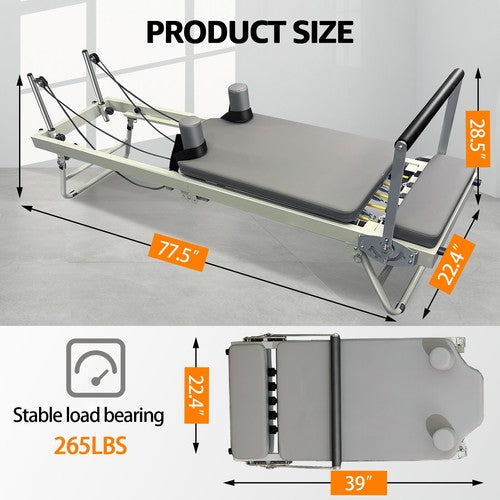 Pilates Reformer Foldable Reformer Pilates Machine & Equipment for Home Use