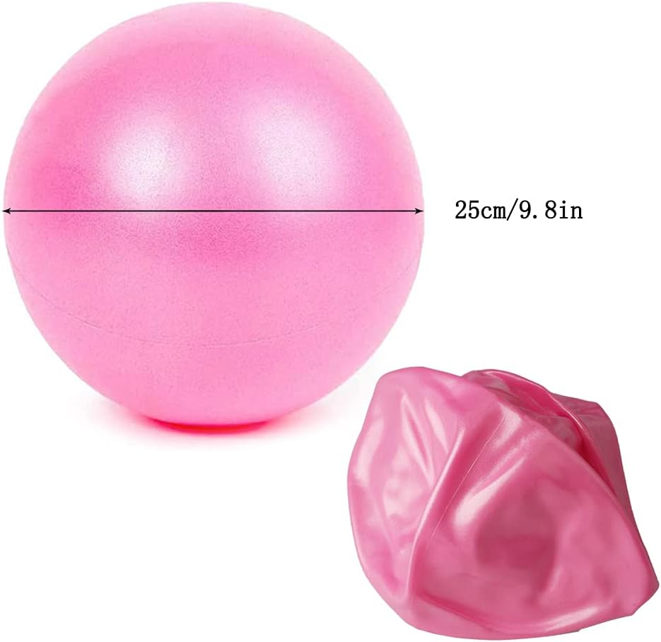 Lanjue Pilates Gymnastics Ball, Yoga Ball Anti-Slip Anti-Burst Fitness Balls Yoga Ball Balance Sport Ball for 25 cm Abdominal and Shoulder Training, Balance, Sport, Pilates