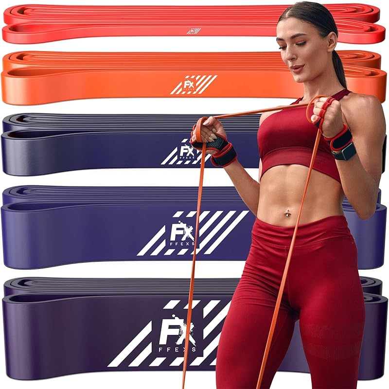 FX FFEXS Premium Resistance Bands Elastic Exercise Pull Up Chin Traction