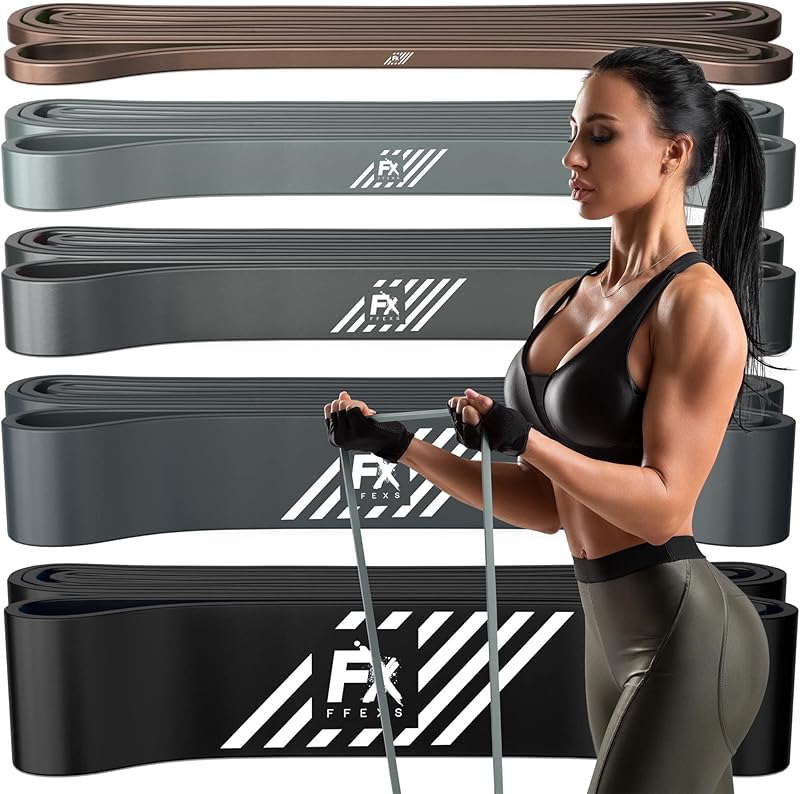 FX FFEXS Premium Resistance Bands Elastic Exercise Pull Up Chin Traction