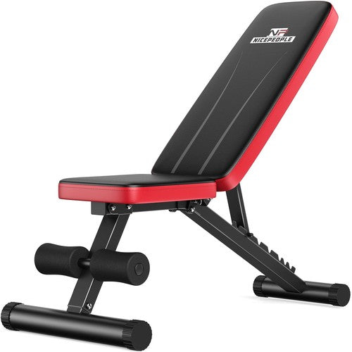 Basic Weight Bench for Home Gym Foldable Workout Bench with 8 Backrests 660LB...