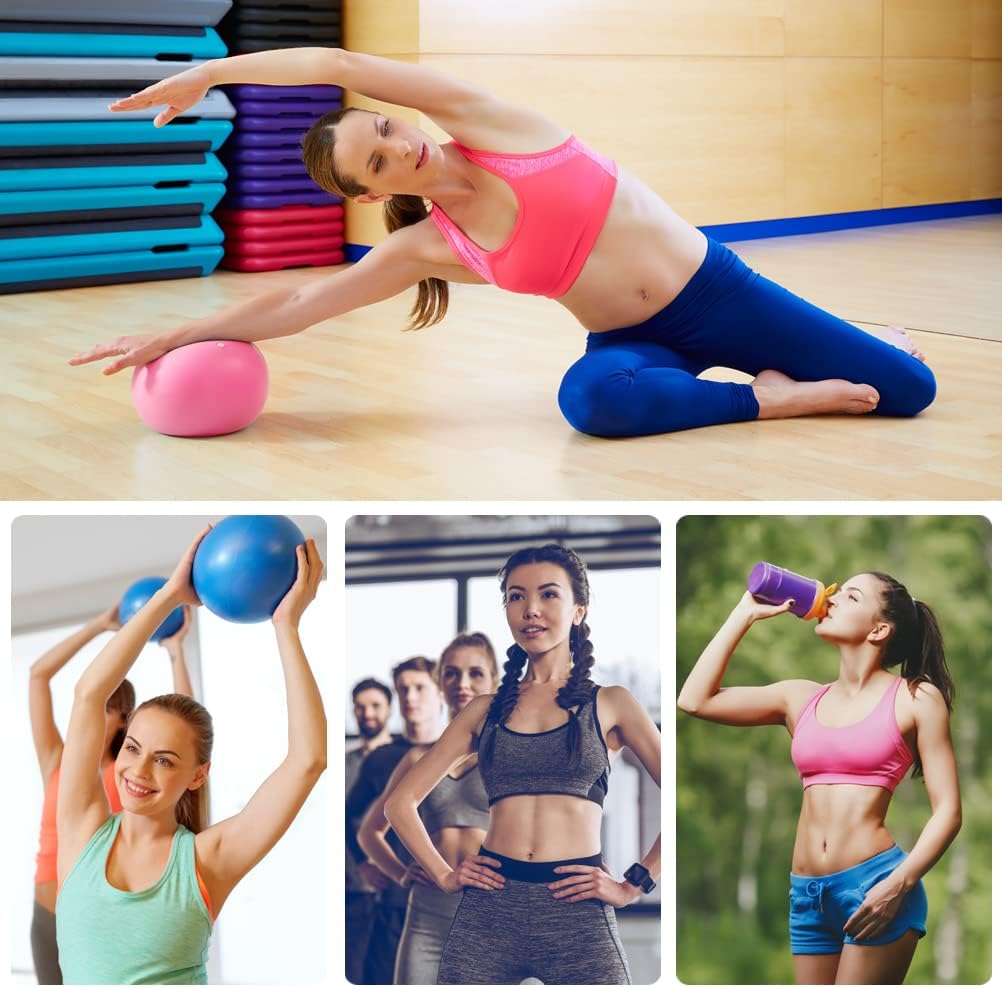 Lanjue Pilates Gymnastics Ball, Yoga Ball Anti-Slip Anti-Burst Fitness Balls Yoga Ball Balance Sport Ball for 25 cm Abdominal and Shoulder Training, Balance, Sport, Pilates