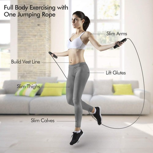 Jump Rope, Tangle-Free Rapid Speed Cable with Ball Bearings for Women, Men, and