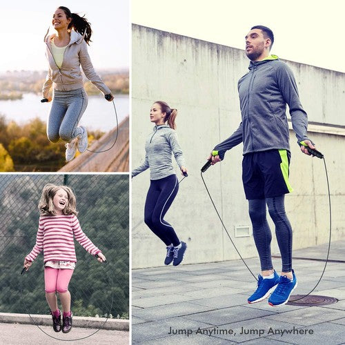 Jump Rope, Tangle-Free Rapid Speed Cable with Ball Bearings for Women, Men, and