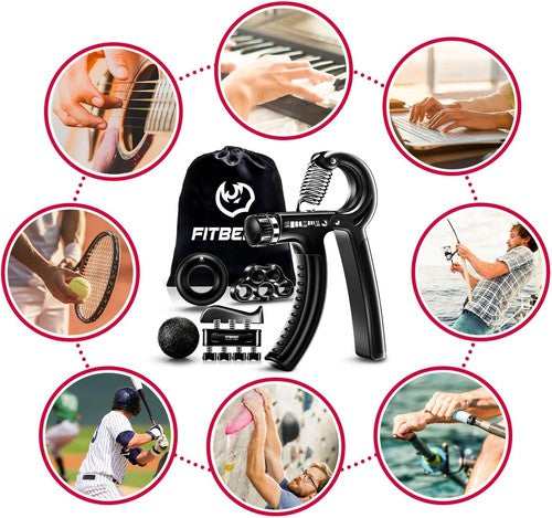 Forearm and Hand Grips Strengthener Kit - 5 Pack Adjustable Resistance