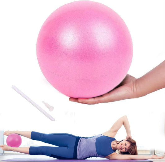 Lanjue Pilates Gymnastics Ball, Yoga Ball Anti-Slip Anti-Burst Fitness Balls Yoga Ball Balance Sport Ball for 25 cm Abdominal and Shoulder Training, Balance, Sport, Pilates