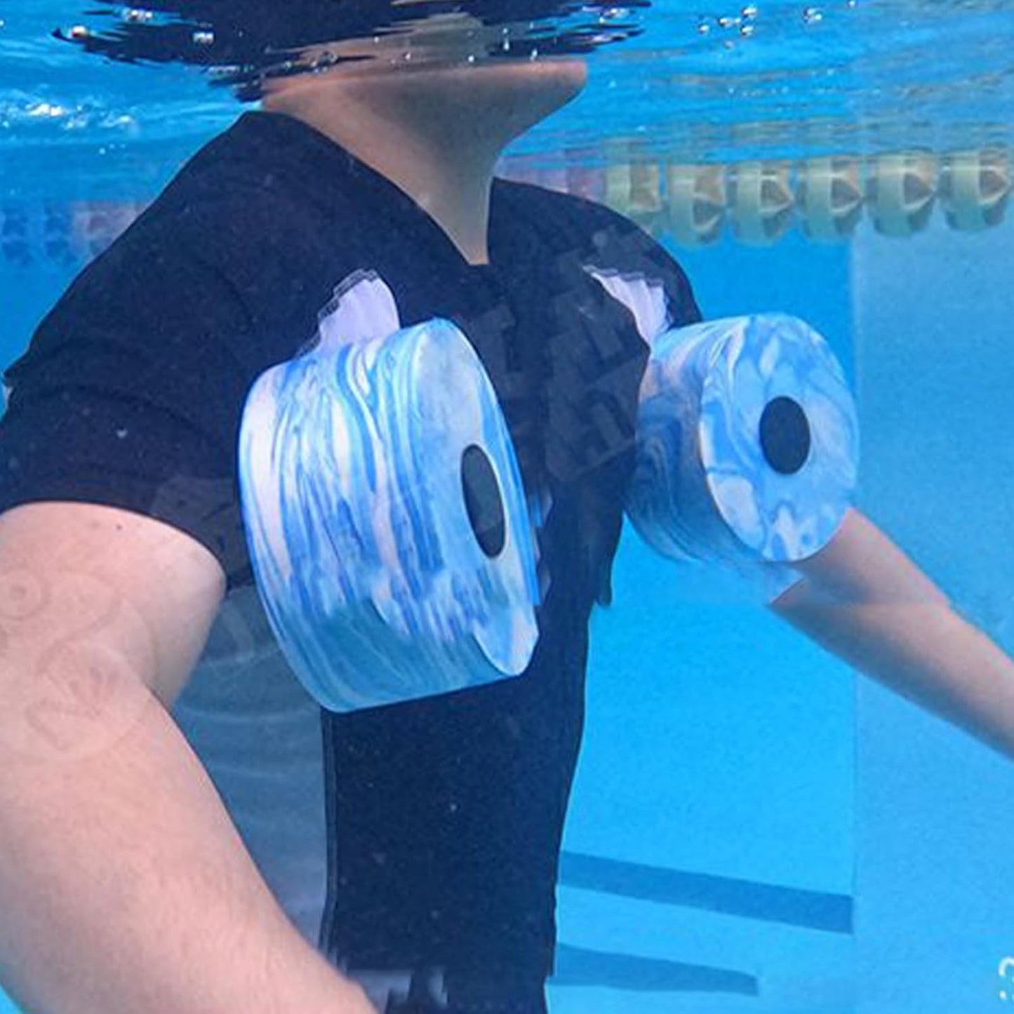 Bexdug Haltères Piscine - Exercices de Fitness avec Barres et Poids Mains,Équipement Ergonomique D'entraînement En Piscine Pour Voyage Maison Vacances