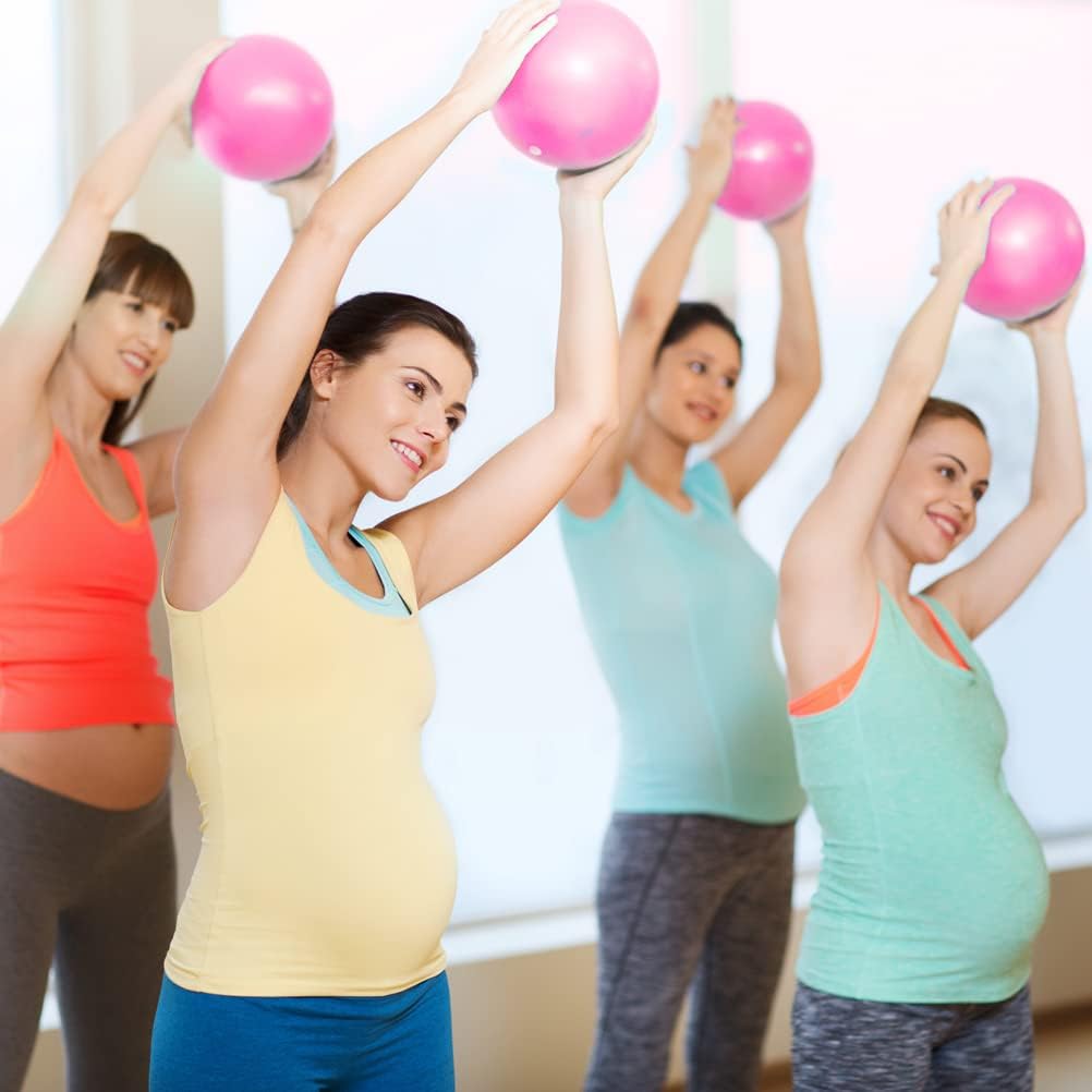 Lanjue Pilates Gymnastics Ball, Yoga Ball Anti-Slip Anti-Burst Fitness Balls Yoga Ball Balance Sport Ball for 25 cm Abdominal and Shoulder Training, Balance, Sport, Pilates