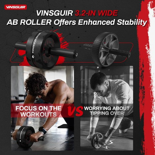 Ab Roller Wheel, Abs & Core Workout Equipment for Home Gym with Knee Pad Accesso