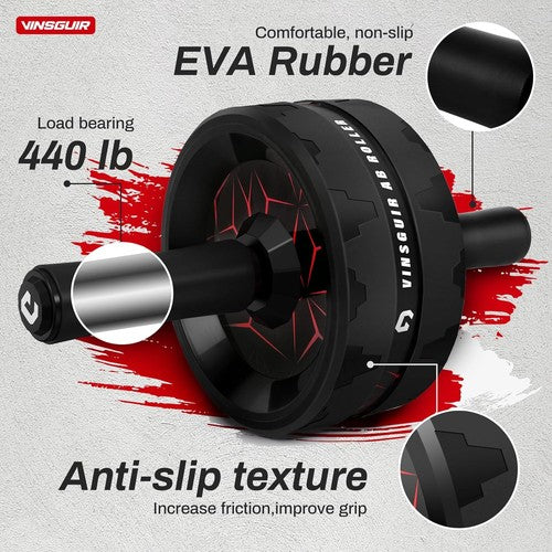 Ab Roller Wheel, Abs & Core Workout Equipment for Home Gym with Knee Pad Accesso