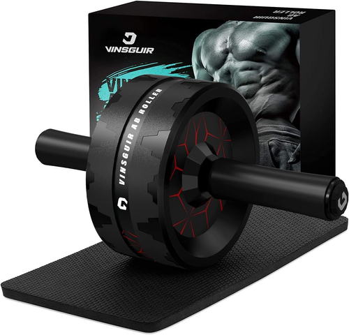 Ab Roller Wheel, Abs & Core Workout Equipment for Home Gym with Knee Pad Accesso