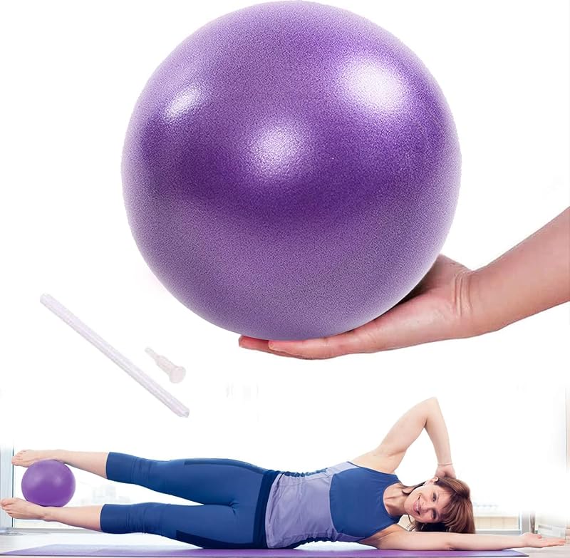 Lanjue Pilates Gymnastics Ball, Yoga Ball Anti-Slip Anti-Burst Fitness Balls Yoga Ball Balance Sport Ball for 25 cm Abdominal and Shoulder Training, Balance, Sport, Pilates