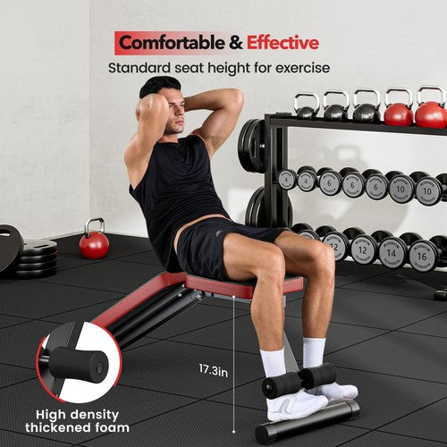 Basic Weight Bench for Home Gym Foldable Workout Bench with 8 Backrests 660LB...